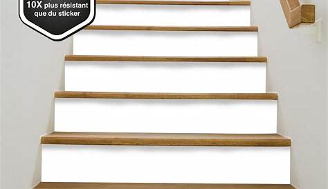 Contremarche Escalier Blanc PVC NEW CARREAU DE CIMENT Lot De 5