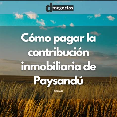 contribucion inmobiliaria paysandu 2024