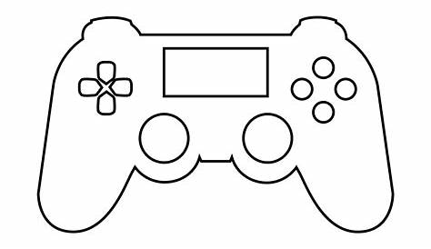 Ps4 Controller Outline Sketch Coloring Page