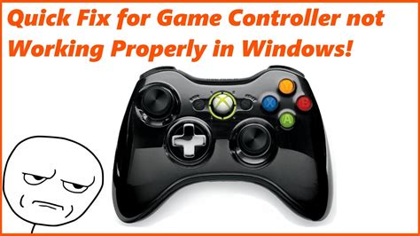 control game controller not working