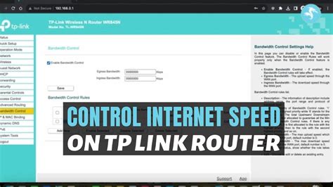 Control Internet Speed From Router