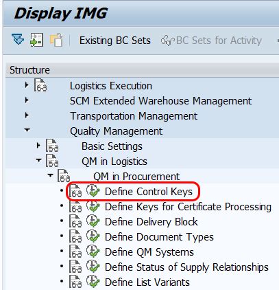 Control Key Qm T Code