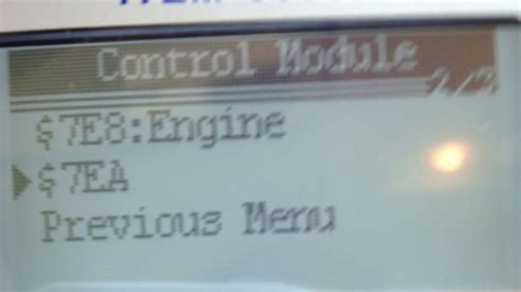 Control Module Code $7Ea