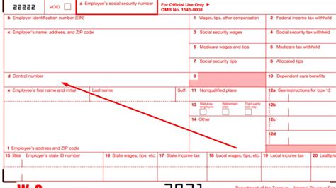 control number d on w2