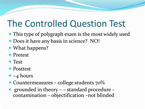 Control Question Test