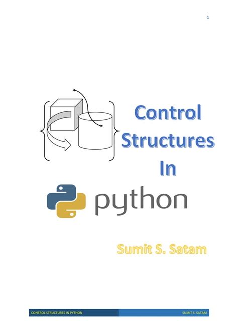control structures in python pdf