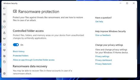 Controlled Access Folder Locked Windows 10