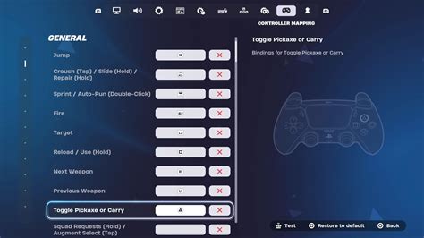 Controller Editing Settings