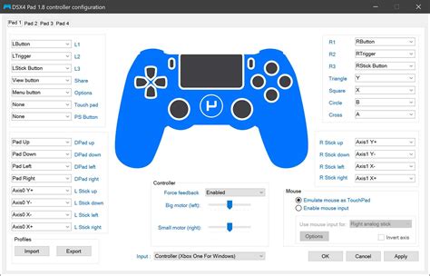 Controller Emulator Settings