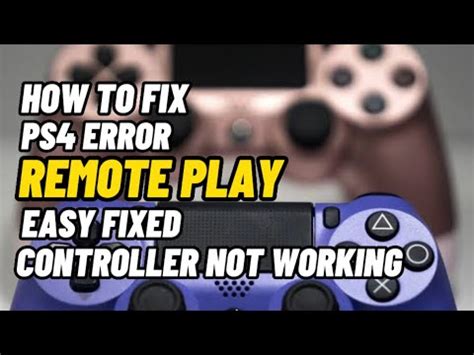 controller not working on ps remote play