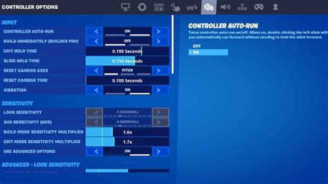 Controller Settings In Fortnite