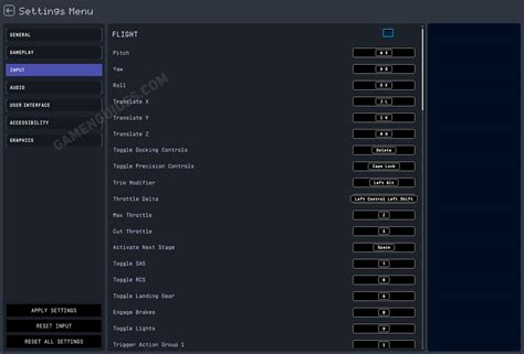 controls in kerbal space program