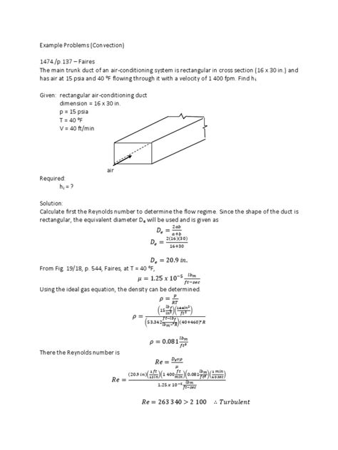 Convection Heat Transfer Example Problems