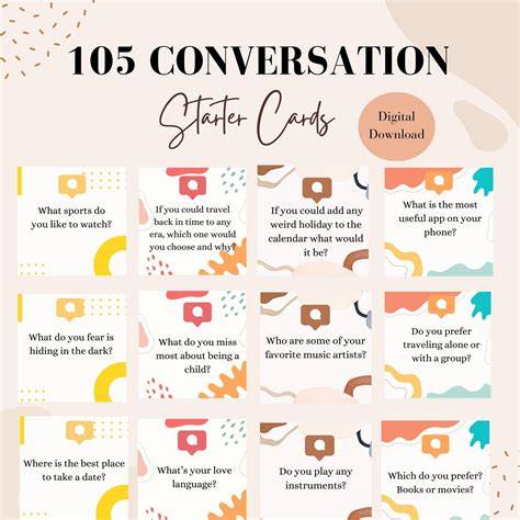 Conversation Starter Cards Printable