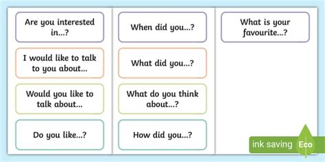 Conversation Starters Ks3