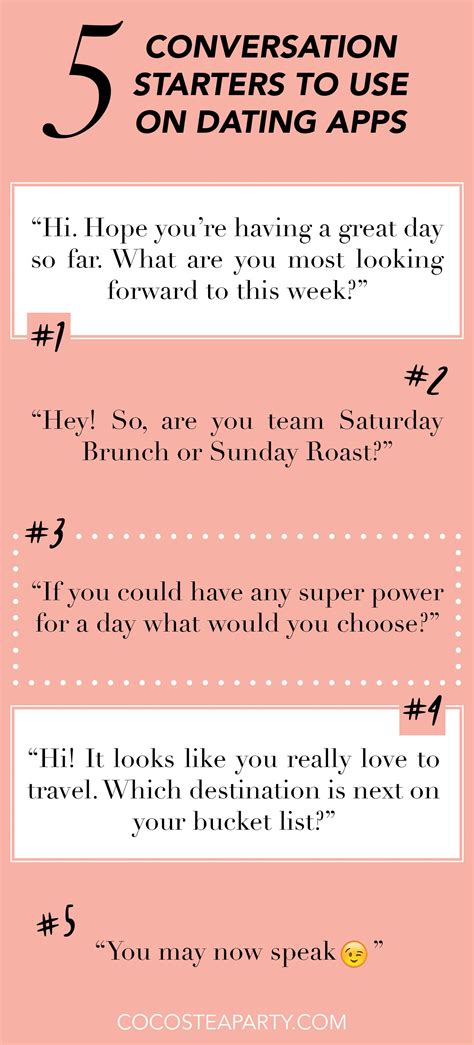 Conversation Starters On Dating Apps