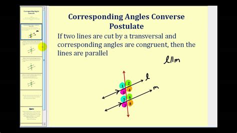 Converse Of Corresponding Angles Review