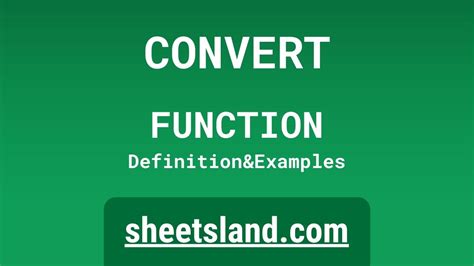 Conversion Definition And Function