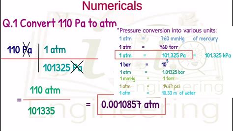 conversion from atm to pa