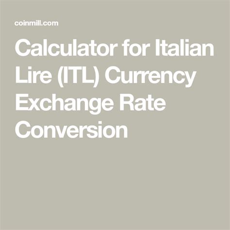 conversion rate italian lira to euro