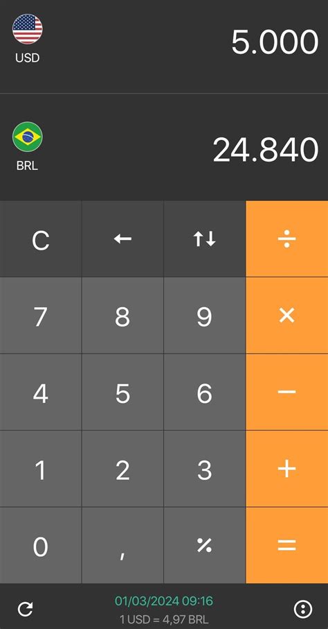 Conversor De Dolar E Real