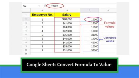 Convert Formula To Value Google Sheets