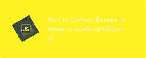 Convert Base64 Data To Image Javascript
