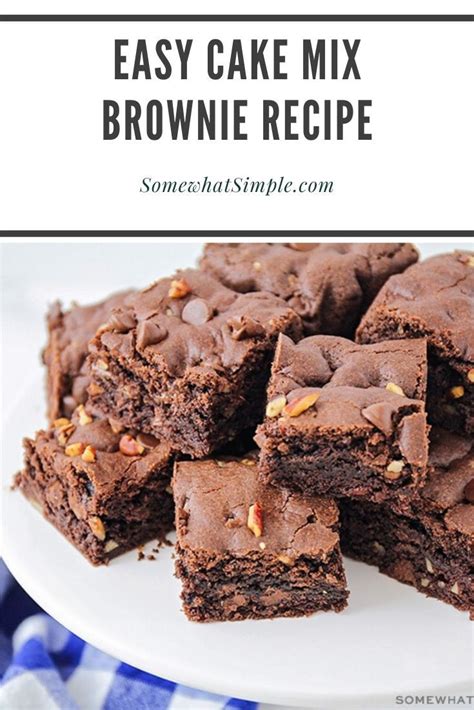 convert box cake mix to brownies