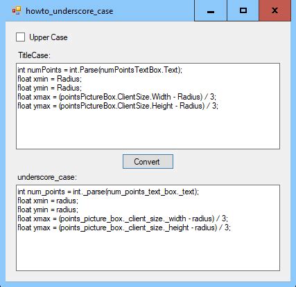 Convert Camel Case To Underscore