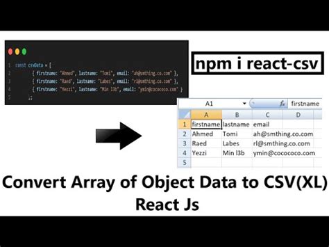 Convert Csv To Excel React