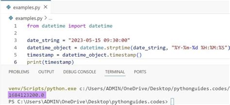 convert data type string to timestamp in python