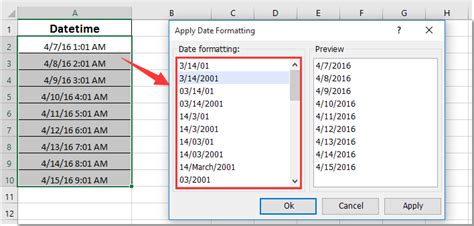 convert date time format cell to date only in excel