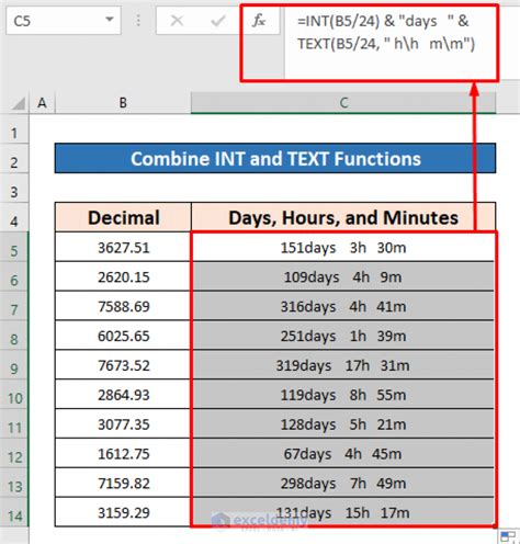 convert decimal to days in excel