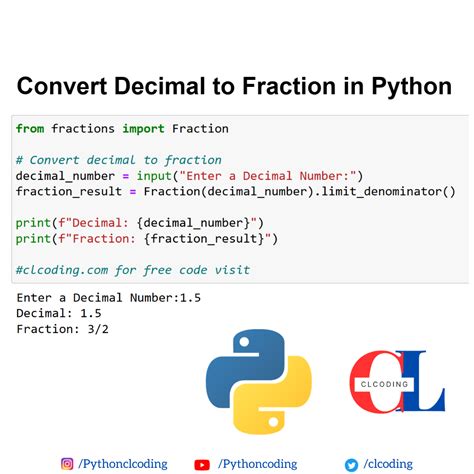Convert Decimal To Fraction Python