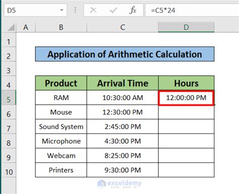 convert elapsed time to hours in excel