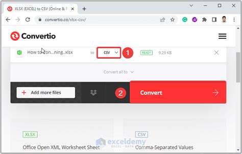 convert excel to csv without opening