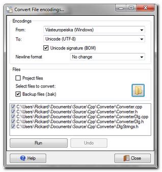 Convert File Encoding