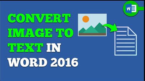 convert image to text in word 2016