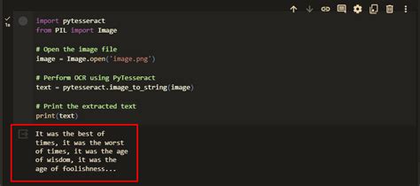 convert image to text python code