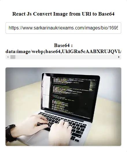 convert image url to base64 react js