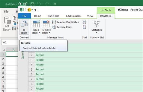 convert json array to excel table