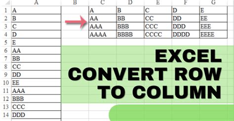 Convert List From Row To Column