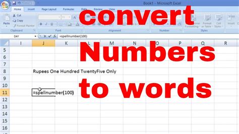 How to Convert Number to Word in Excel in Indian Rupees,Hindi YouTube