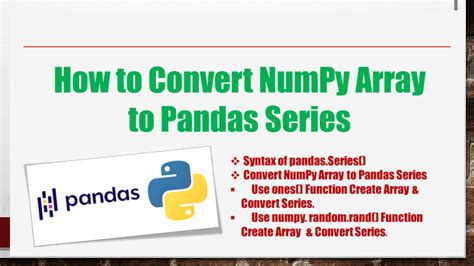 convert pandas series to np array