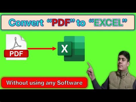 Convert Pdf To Excel File No Software Needed