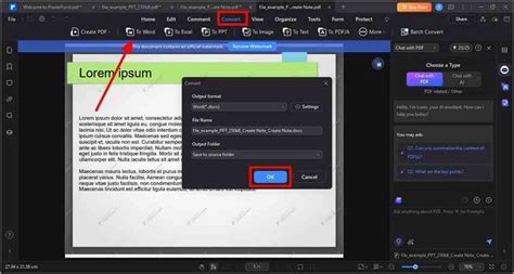 convert powerpoint slides to notes ai