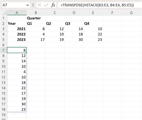 Convert Table To List Excel