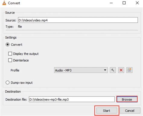 Convert Video Format with VLC