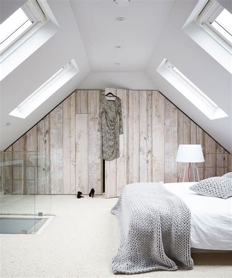 converted attic bedroom ideas with skylights