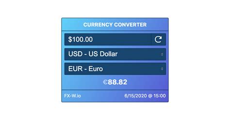 Converter Currency Widget